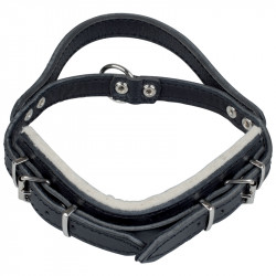 lederen halsband met hendel...